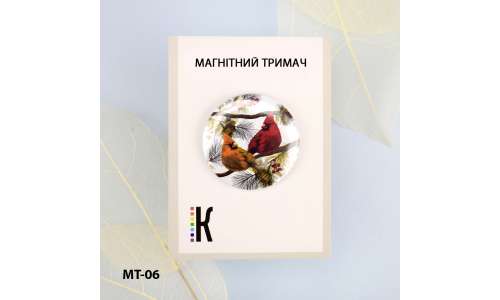 Купити магнітний тримач для голок та схем МТ-06 "Зимові кардинали" |ТМ ...